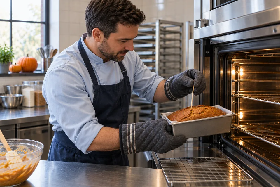 Pumpkin bread: bake.